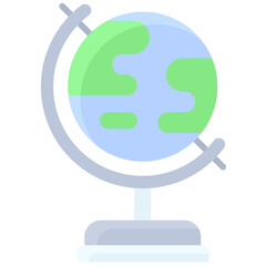 Globe with stand icon, High school related vector illustration