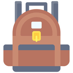 Backpack icon, High school related vector illustration