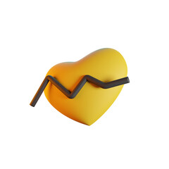 HEARTH RATE 3D RENDER ISOLATED IMAGES