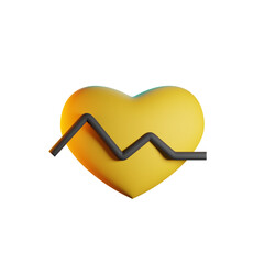 HEARTH RATE 3D RENDER ISOLATED IMAGES