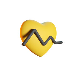 HEARTH RATE 3D RENDER ISOLATED IMAGES
