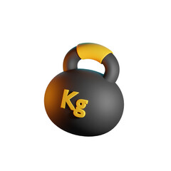 KETTLE BELL 3D RENDER ISOLATED IMAGES