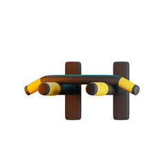 PULL UP BAR 3D RENDER ISOLATED IMAGES