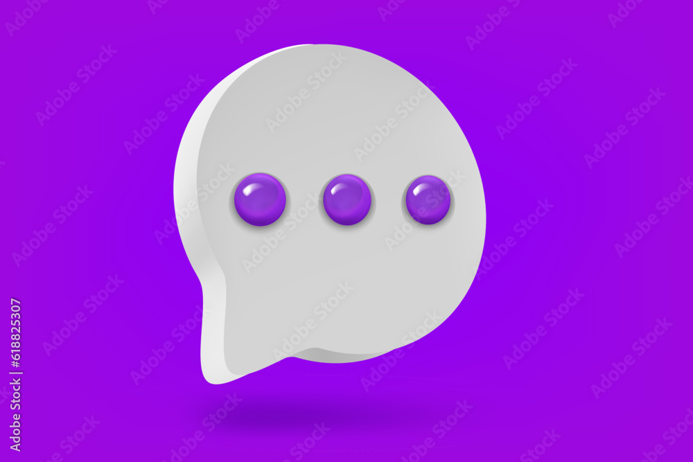 Aufkleber speech bubble. internet conversation concept. 3d vector illustration