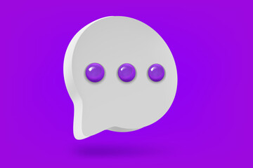 Speech bubble. Internet conversation concept. 3d vector illustration