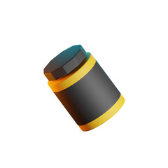 SUPPLEMENT BOTTLE 3D RENDER ISOLATED IMAGES