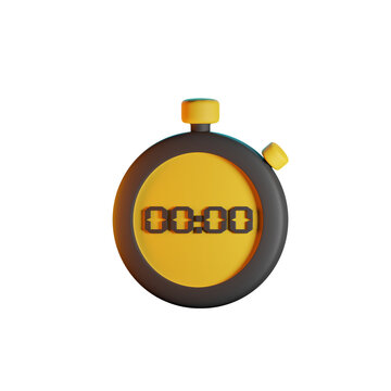 STOP WATCH 3D RENDER ISOLATED IMAGES