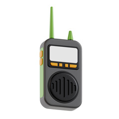 3D Walkie Talkies. icon isolated on white background. 3d rendering illustration