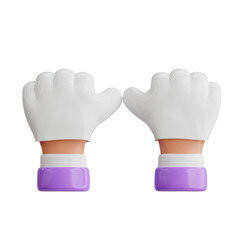 3D Hands. icon isolated on white background. 3d rendering illustration