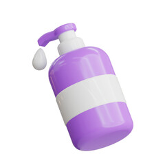 3D Hand Gel. icon isolated on white background. 3d rendering illustration