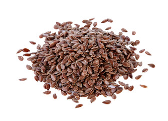 Flax seeds heap isolated on transparent png