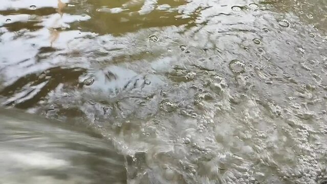 Close up of stream water in a mountain