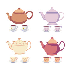 The collection of cute teatime set