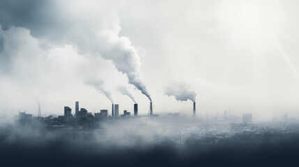 Air Pollution concept background with empty space for text