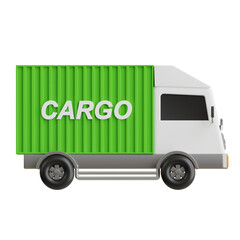 3d Shipping cargo icon isolated on white background. 3d rendering illustration