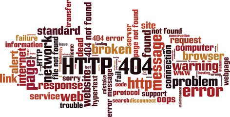 HTTP 404 word cloud