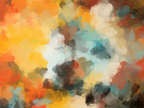 Colorful oil paint brush abstract background