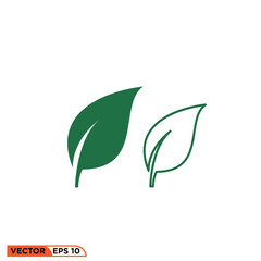 Leaf icon vector graphic of template 