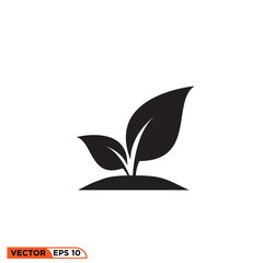 Leaf icon vector graphic of template 