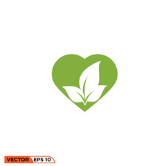 Leaf icon vector graphic of template 