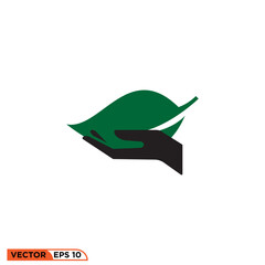 Leaf icon vector graphic of template 