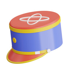 3d Kepi icon isolated on white background. 3d rendering illustration