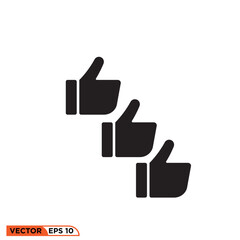 Thumb icon vector graphic of template 