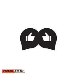 Thumb icon vector graphic of template 