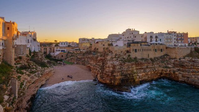 Polignano a Mare, Italy Overlooking the Beach