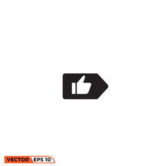 Thumb icon vector graphic of template 
