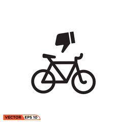 Bicycle icon vector graphic of template 