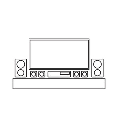 Mini Home theater vector icon in flat design, icon isolated on white background, Electronics icon illustration