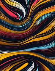 Photo of a vibrant abstract background with dynamic and flowing wavy lines