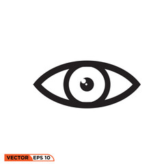 Eye icon vector graphic of template