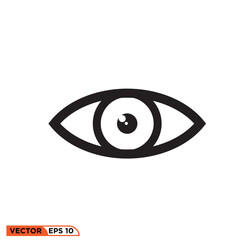 Obraz premium Eye icon vector graphic of template