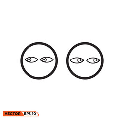 Eye icon vector graphic of template