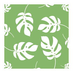 Pattern Leaf monstera theme icon vector graphic of template illustration