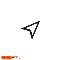 Arrow cursor icon vector graphic of template