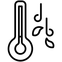 thermometer icon, are often used in design, websites, or applications, banner, flyer to convey specific concepts related to autumn seasons.