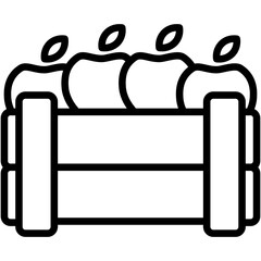 apple fruits icon, are often used in design, websites, or applications, banner, flyer to convey specific concepts related to autumn seasons.