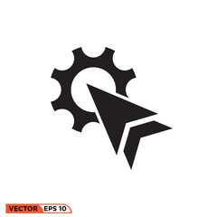 Arrow setting icon vector graphic of template