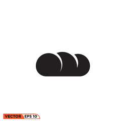 Bread icon vector graphic of template