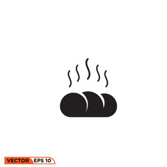 Bread icon vector graphic of template