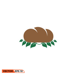 Bread icon vector graphic of template