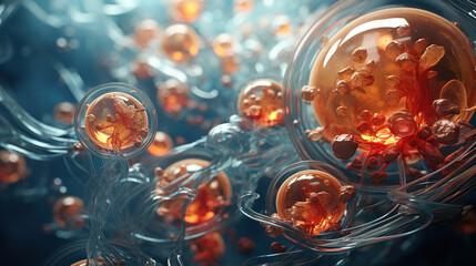 human cells, created with Generative AI