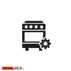 Oven reparation icon vector graphic of template