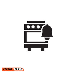 Oven Notification icon vector graphic of template