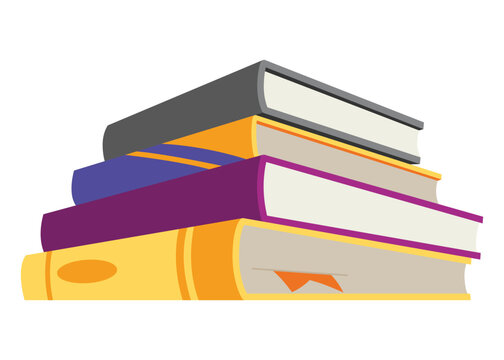 Vector books icon. Learning or education concept. Different design of books or notebooks. Reading, learn and receive education through books. Read more books