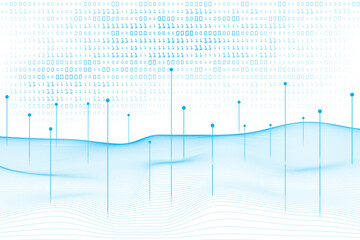 binary code technology with digital lines abstract. circuit lines with high security protection and privacy