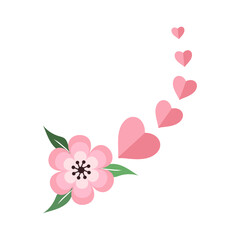 Flowers Heart for Decoration Vector Designs